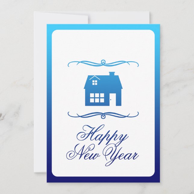 invitación de direcciones nuevas de feliz año nuev (Anverso)