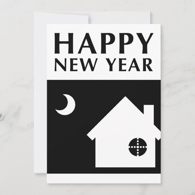 invitación de direcciones nuevas de feliz año nuev (Anverso)