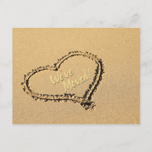 Invitación de direcciones nuevas de Heart in Beach