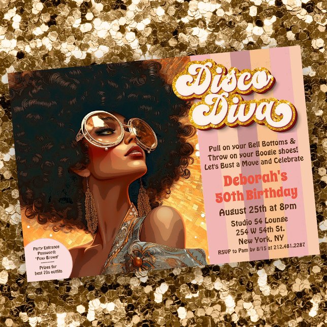 Invitación de Disco Étnico Afroamericano de los 70 (Subido por el creador)