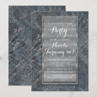 Invitación de diseño de mármol moderno gris negro