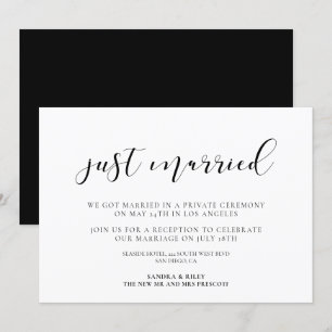 Invitación de diseño elegante casada