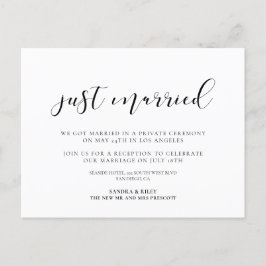 Invitación de diseño elegante casada