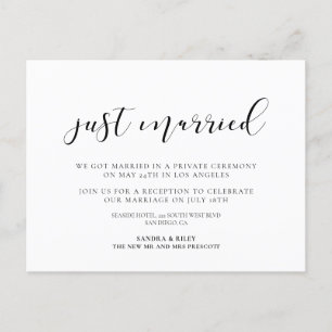 Invitación de diseño elegante casada