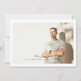 Invitación de diseño moderno fotográfico bordeado