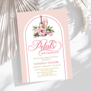 Invitación de diseño personalizado de pétalos clás