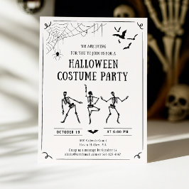 Invitación de disfraces de Halloween dibujados a m