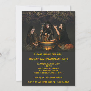 Invitación de disfraces de Halloween para la espel