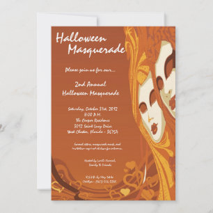 Invitación de disfraces de Halloween para Naranja