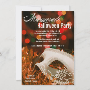Invitación de disfraces de Halloween para Naranja