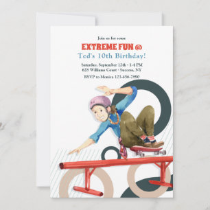 Invitación de diversión extrema para patinadores