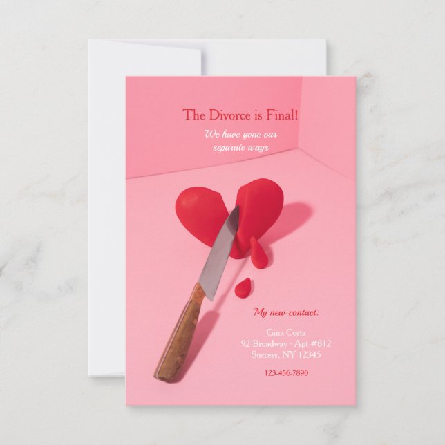 Invitación de divorcio (Anverso)