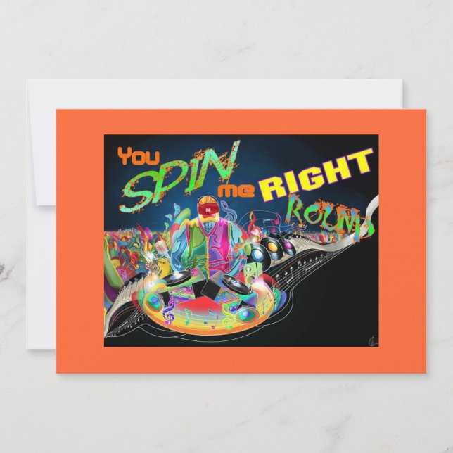 Invitación de DJ Dance Party (Anverso)