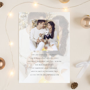 Invitación de doble foto de fiesta de vacaciones c