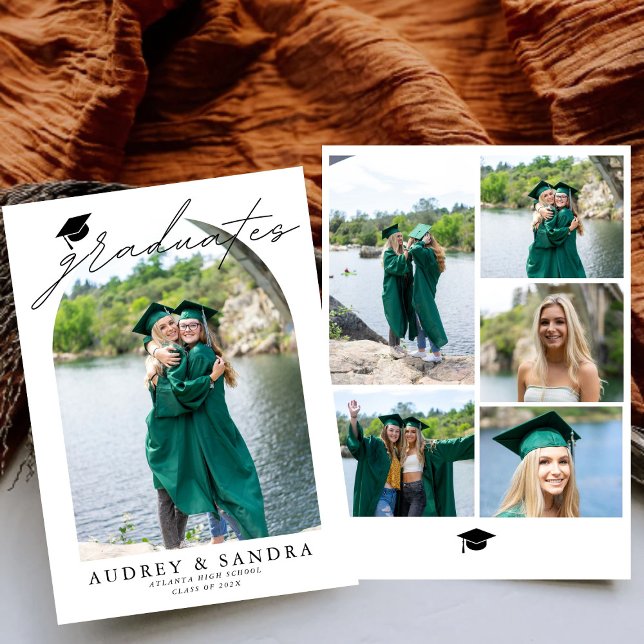 Invitación de doble graduación para graduados mode (Subido por el creador)