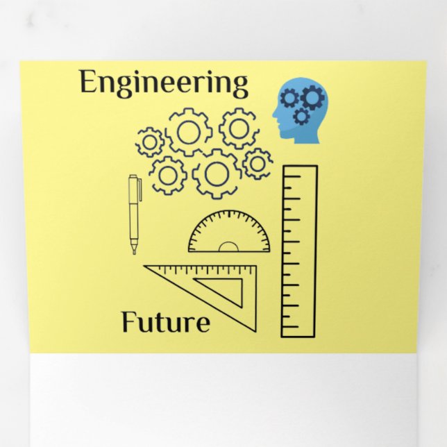 Invitación de doble letra ( INGENIERÍA ) (Interior primer panel)