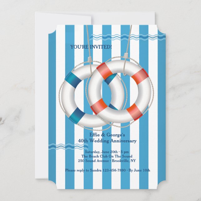 Invitación de doble salvavidas (Anverso)