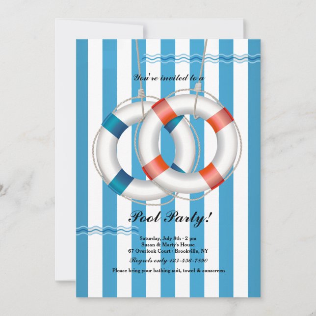 Invitación de doble salvavidas (Anverso)