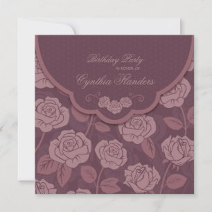 Invitación de Doblez de Rosa