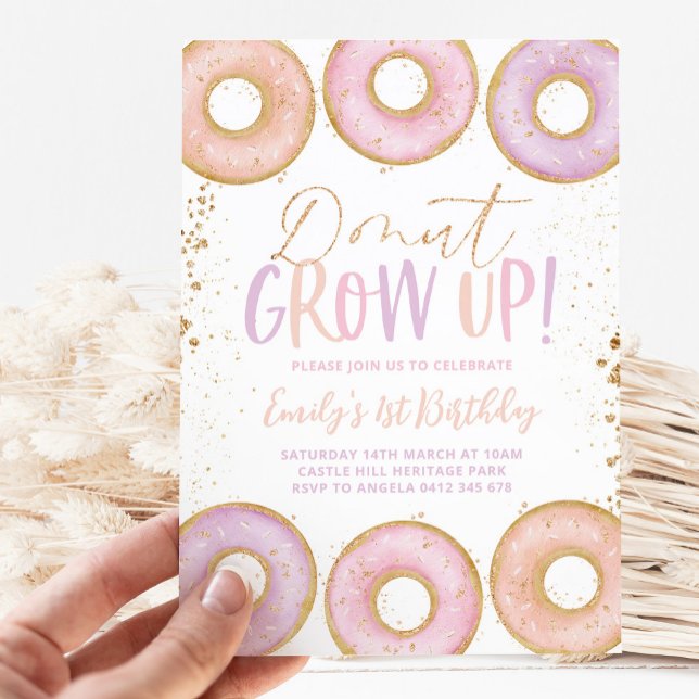 Invitación de Donut 1er cumpleaños No crece hasta  (Subido por el creador)