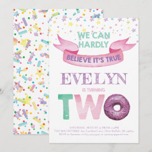 Invitación de Donut 2º cumpleaños