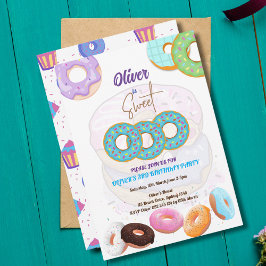 Invitación de Donut 3 cumpleaños