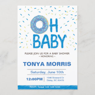 Invitación de Donut Baby Shower