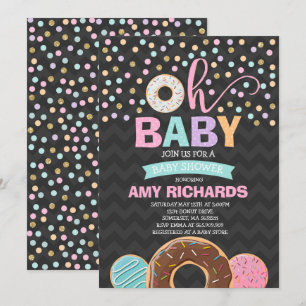 Invitación de Donut Baby Shower Ducha de Donut Spr