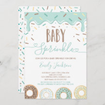 Invitación de Donut Baby Sprinkle con Amor