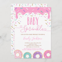 Invitación de Donut Baby Sprinkle con Amor