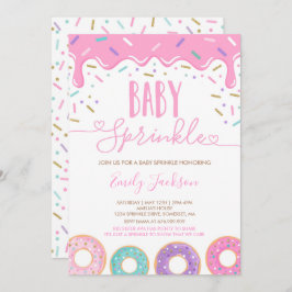 Invitación de Donut Baby Sprinkle con Amor