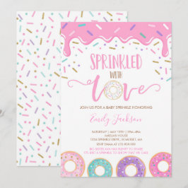 Invitación de Donut Baby Sprinkle con Amor