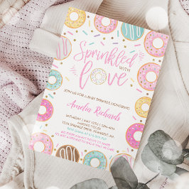 Invitación de Donut Baby Sprinkle con Amor