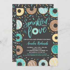 Invitación de Donut Baby Sprinkle con Amor