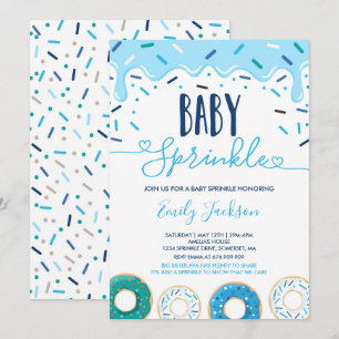 Invitación de Donut Baby Sprinkle con Amor