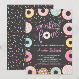 Invitación de Donut Baby Sprinkle Rociada Con Amor