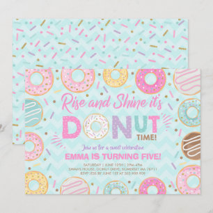Invitación de Donut Levántate y Brilla Es Hora de 