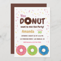 Invitación de Donut Party