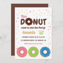 Invitación de Donut Party