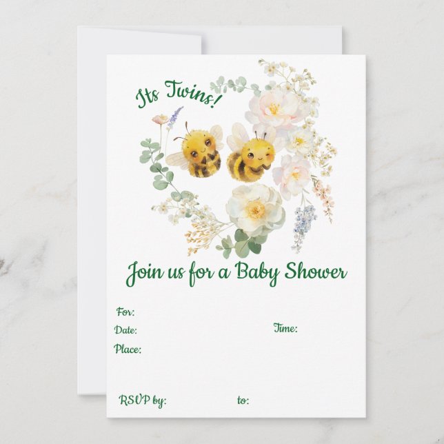 Invitación de dos abejas (Anverso)