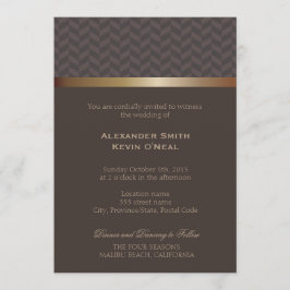 Invitación de dos Bodas de Grooms-Gay