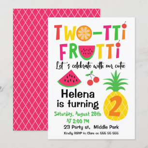 Invitación de dos días a Chica por Frutti