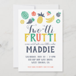 Invitación de dos días de cumpleaños de Fruití
