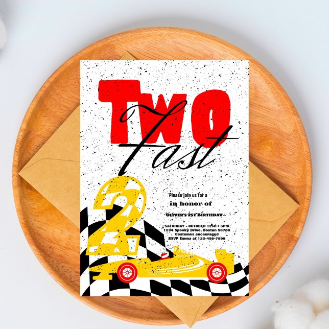 Invitación de dos Fiestas de Carro Rápido (Subido por el creador)