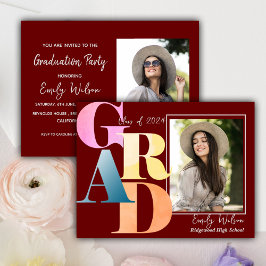 invitación de dos graduados rojos en el GRAD 2025