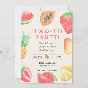 Invitación de dos hijos a dos hijos de Frutti