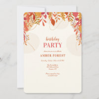 Invitación de dosel de otoño