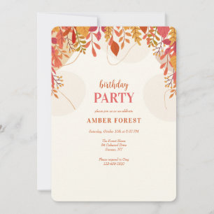 Invitación de dosel de otoño