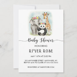 INVITACIÓN DE DUCHA ANIMAL NEUTRAL BABY