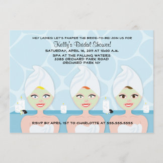INVITACIÓN DE DUCHA BRIDAL SPA Azul claro